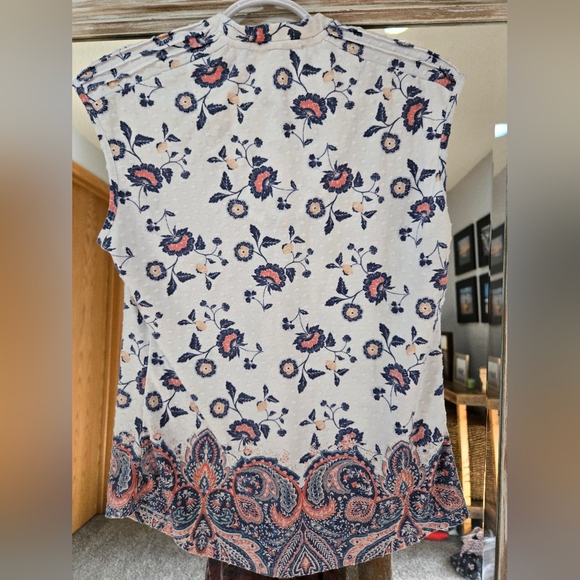 Daniel Rainn Floral Lace Trim Top Women's Size Small - Picture 3 of 5